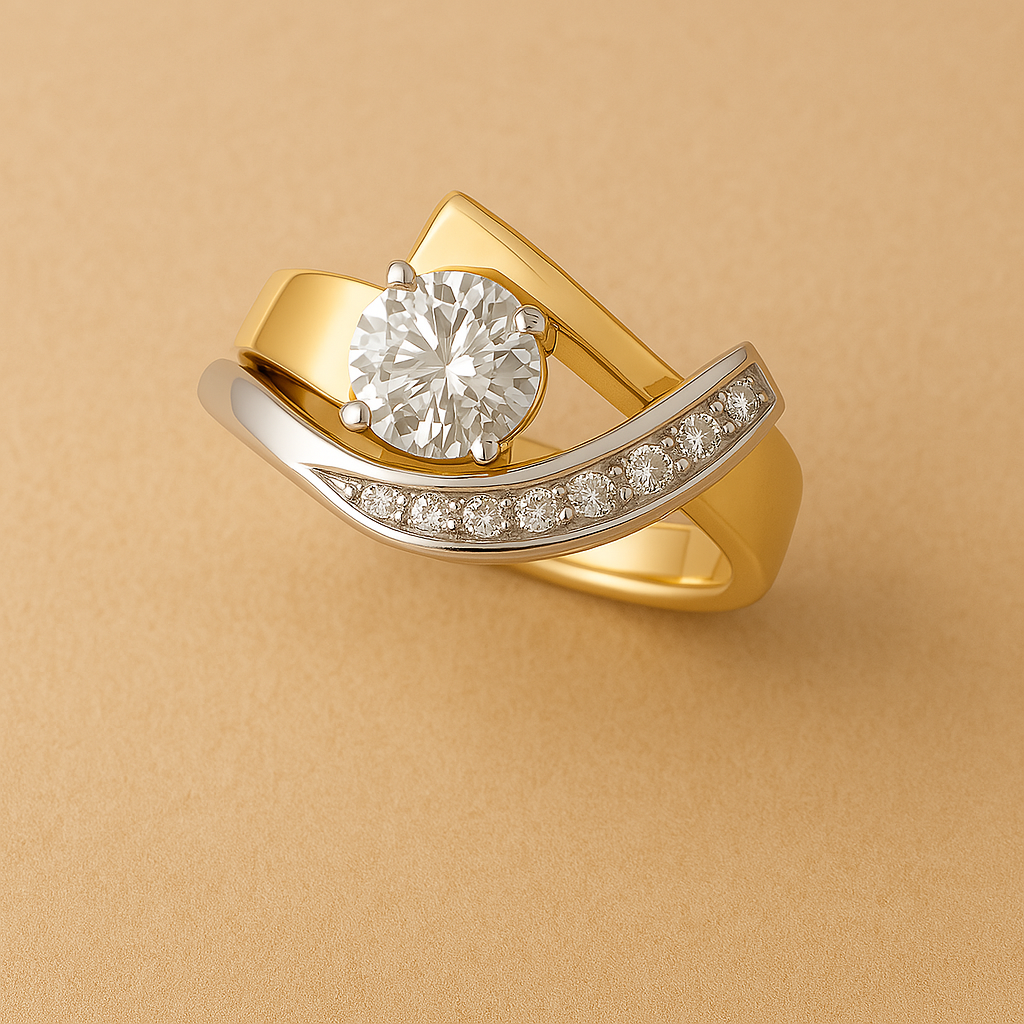 Vintage Irregular Zirconia Ring