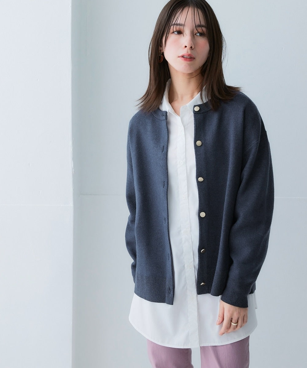 ニットボタンカーディガン