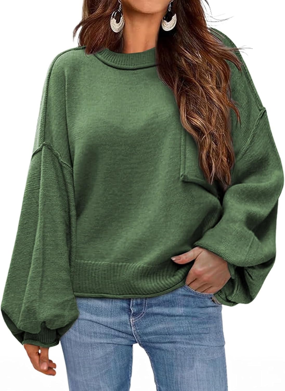 ランタンプルオーバーセーター