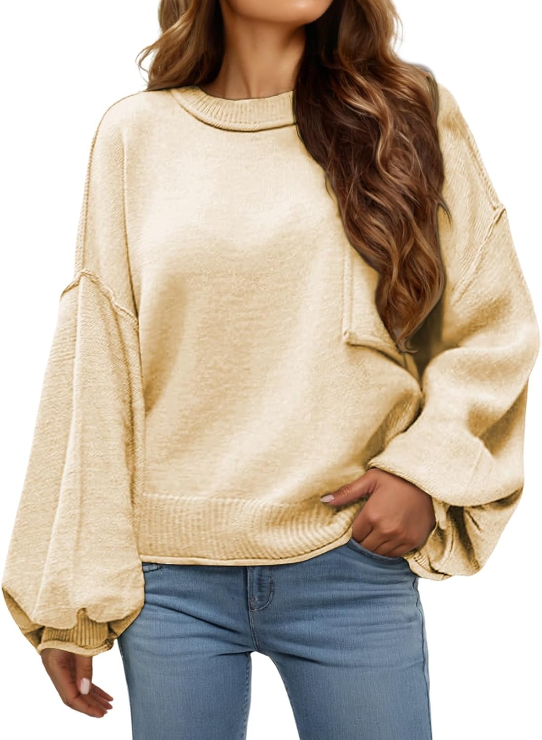 ランタンプルオーバーセーター