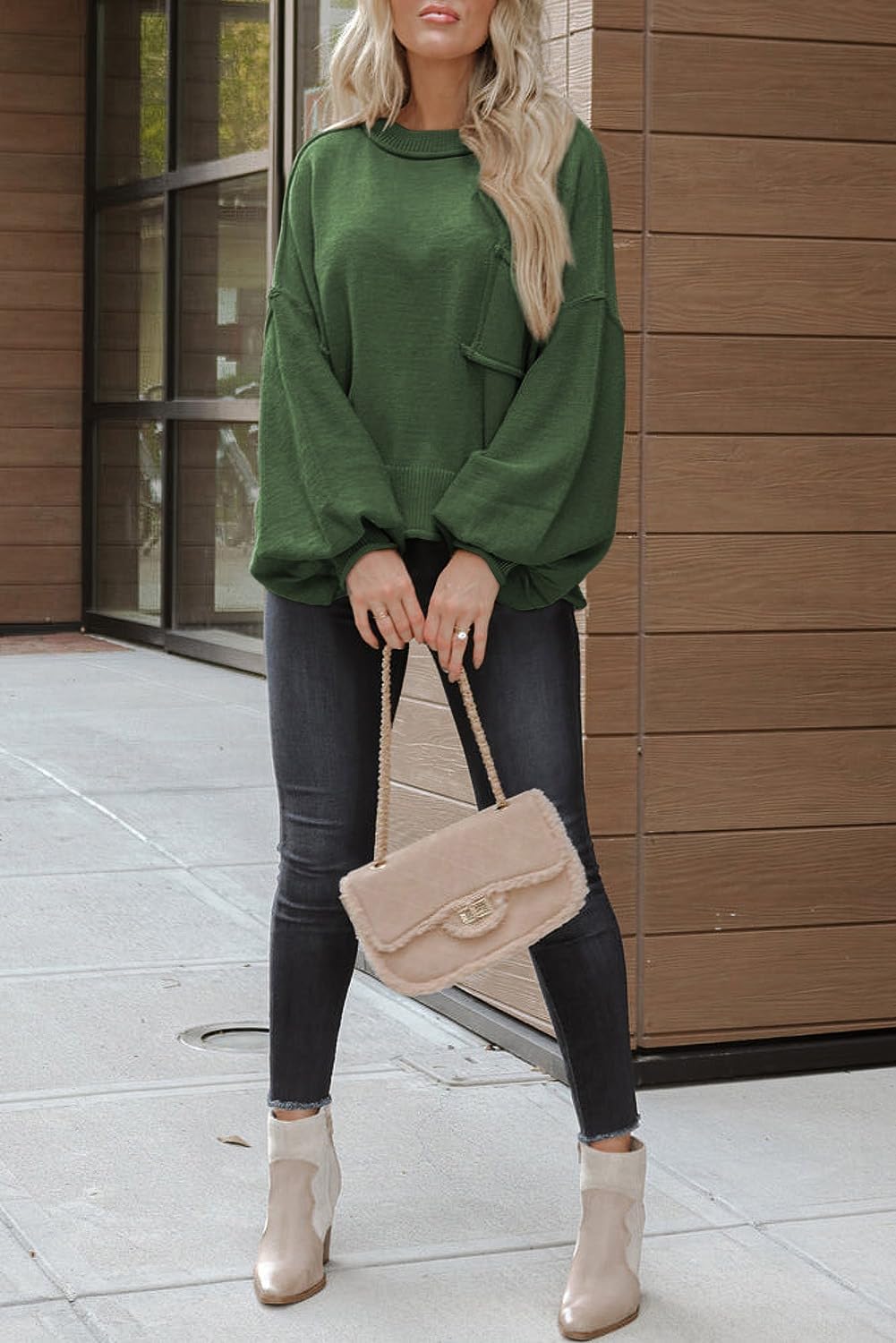 ランタンプルオーバーセーター