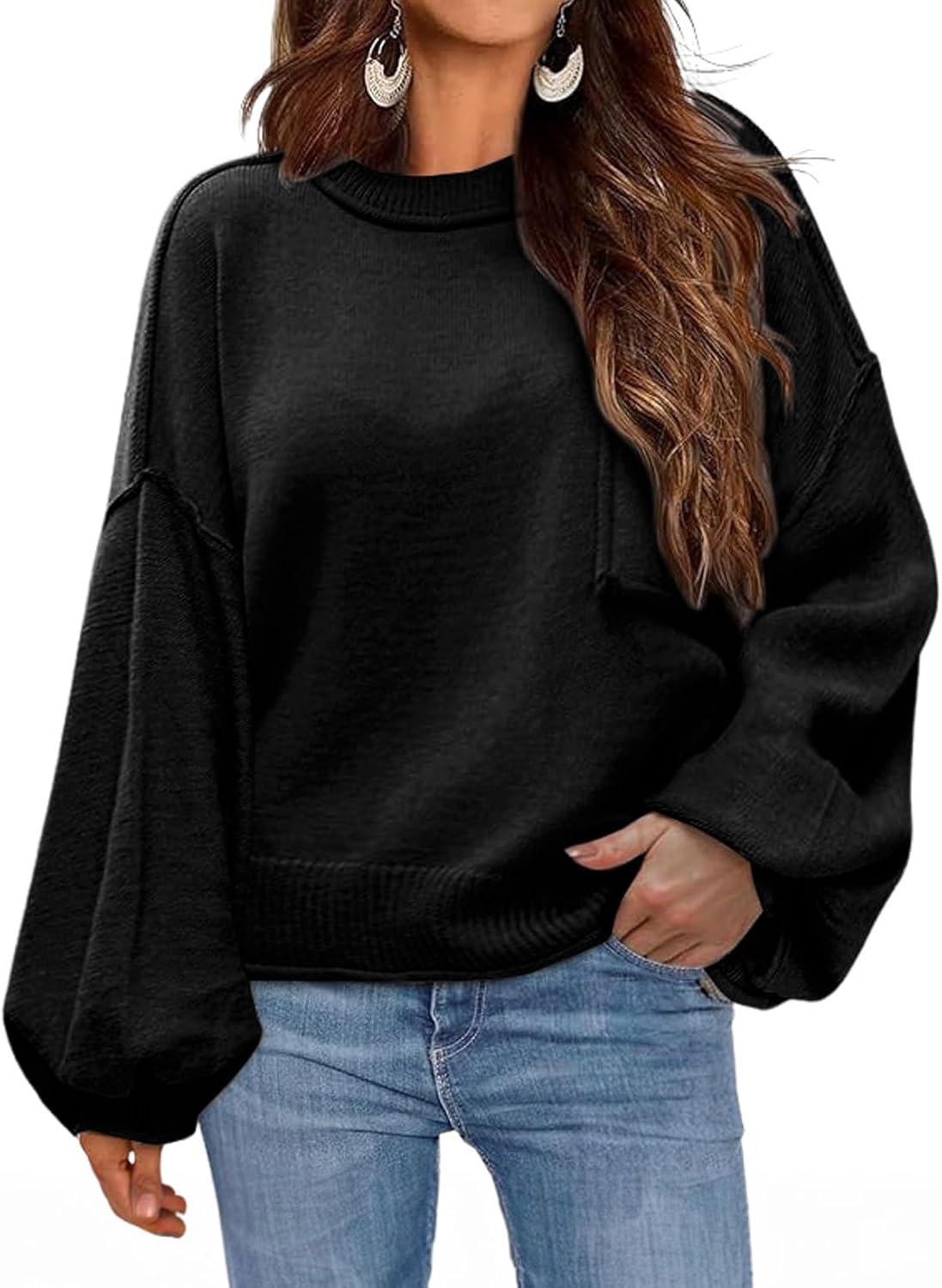 ランタンプルオーバーセーター