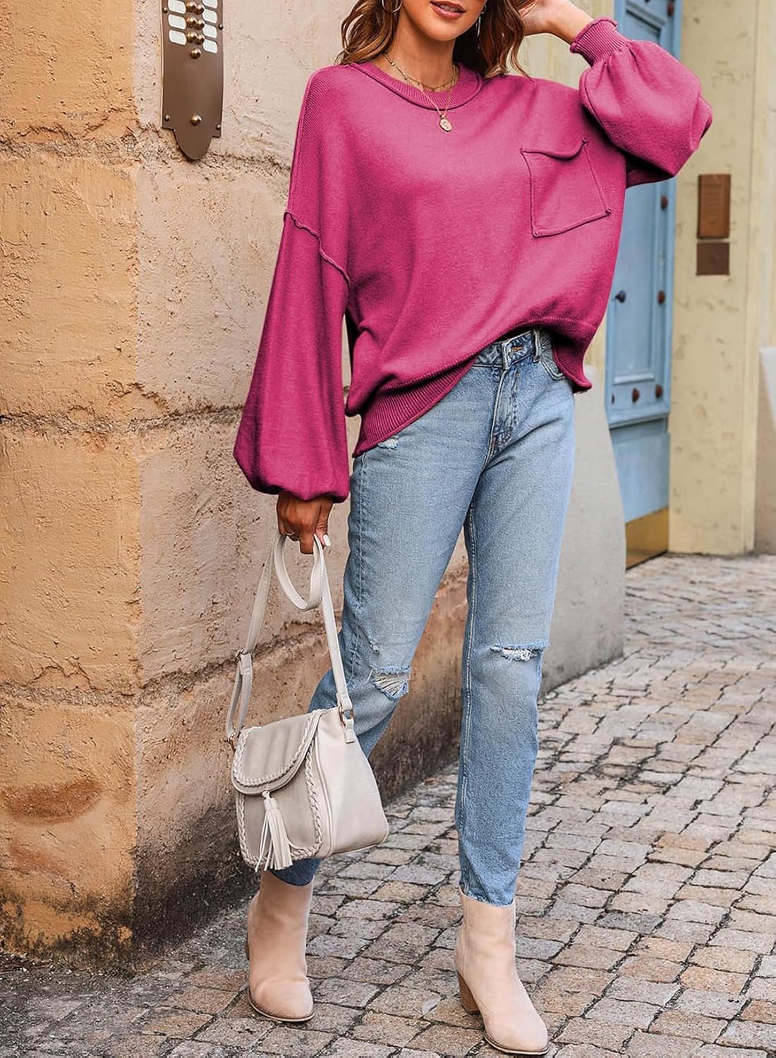 ランタンプルオーバーセーター