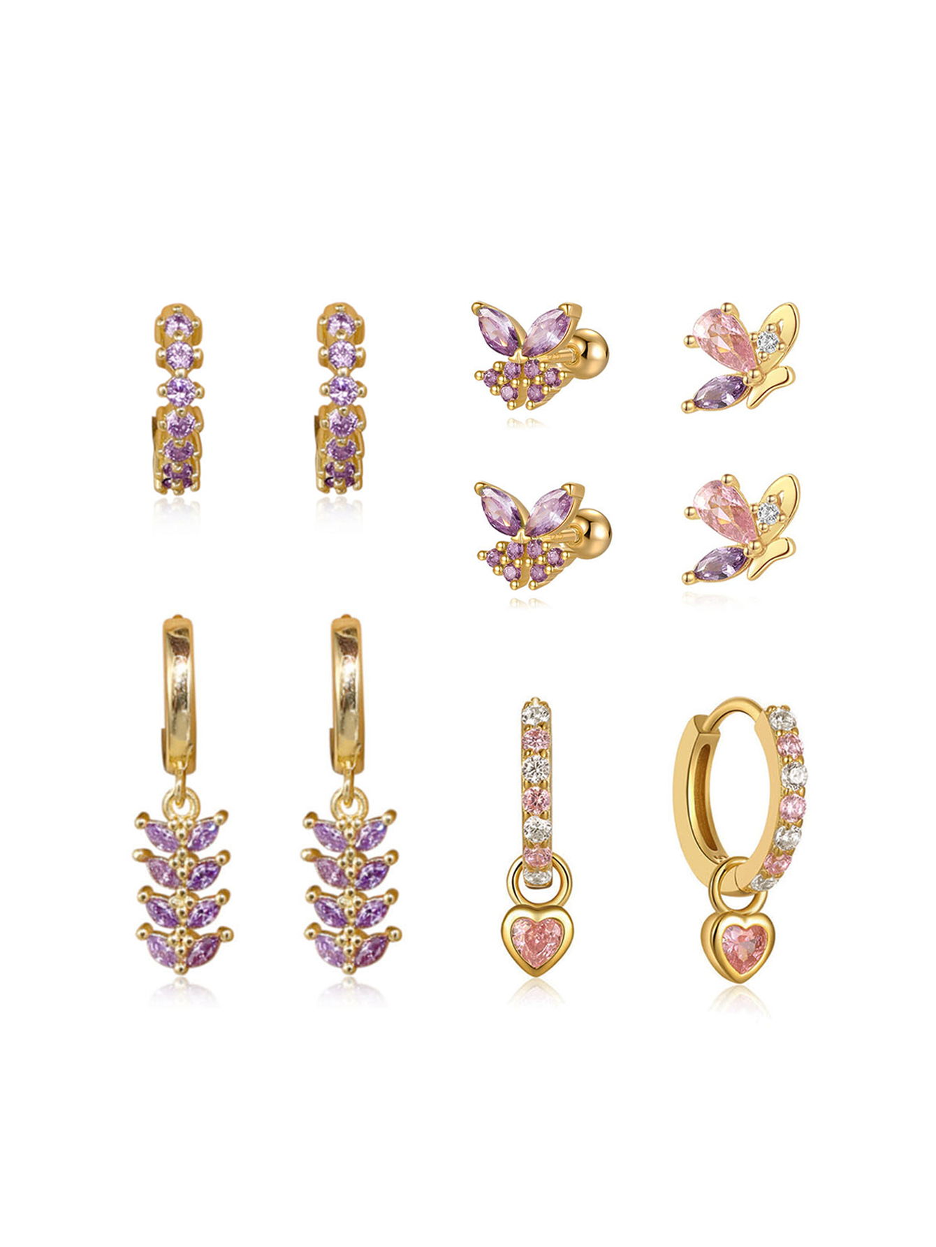 ピンク＆パープル バタフライドロップス