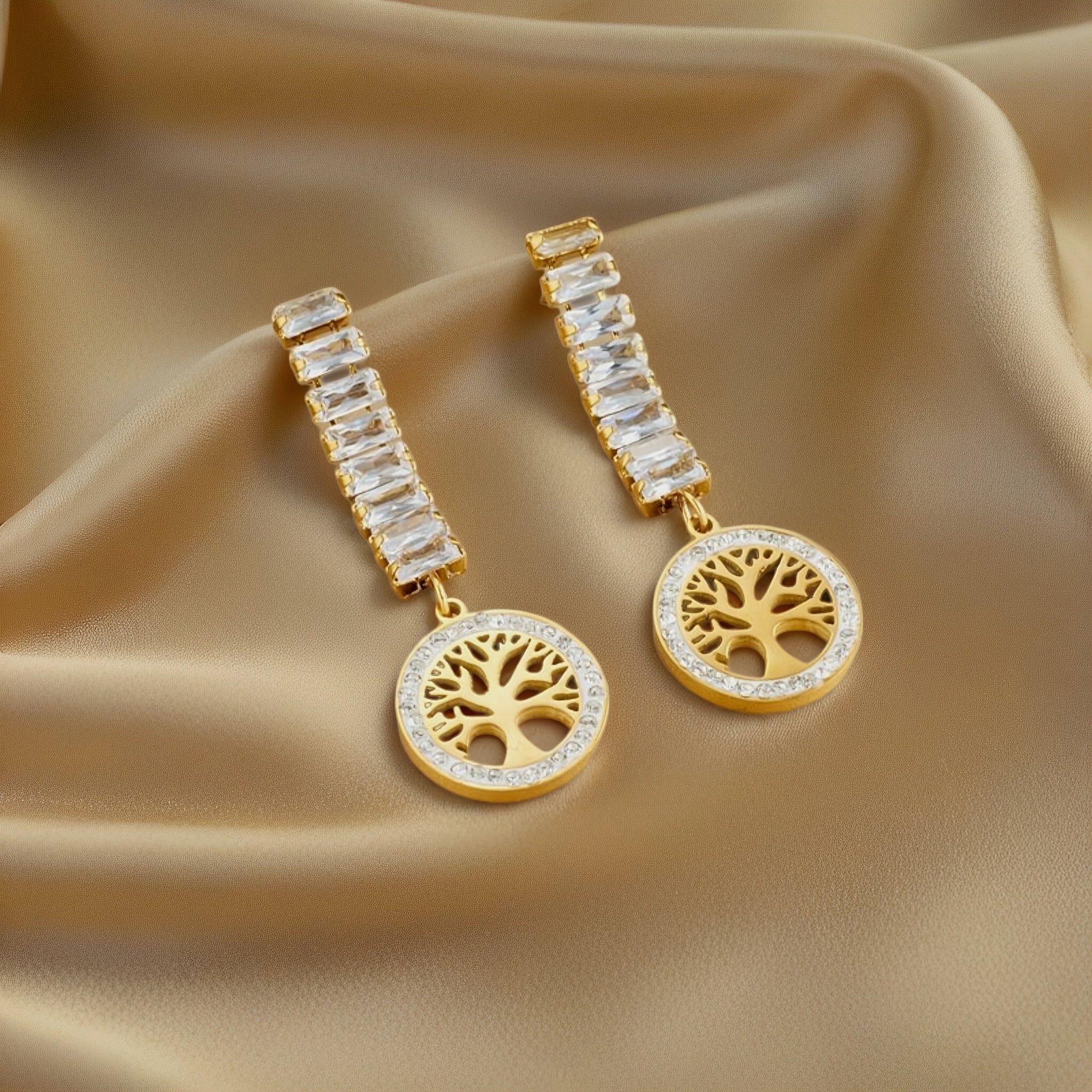 ラグジュアリー生命の樹ピアス