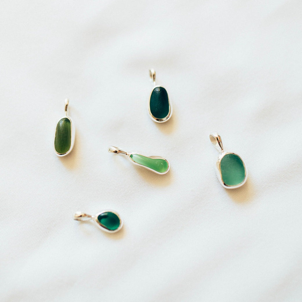 ハンドメイド シーグラス ネックレス