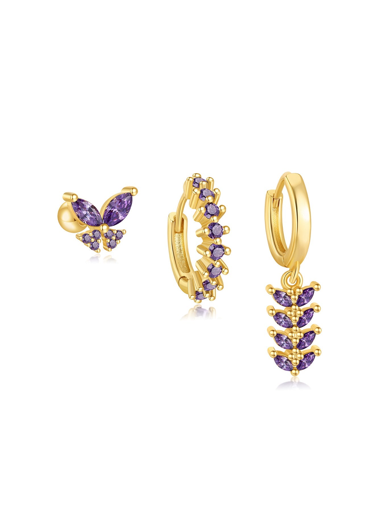 ピンク＆パープル バタフライドロップス