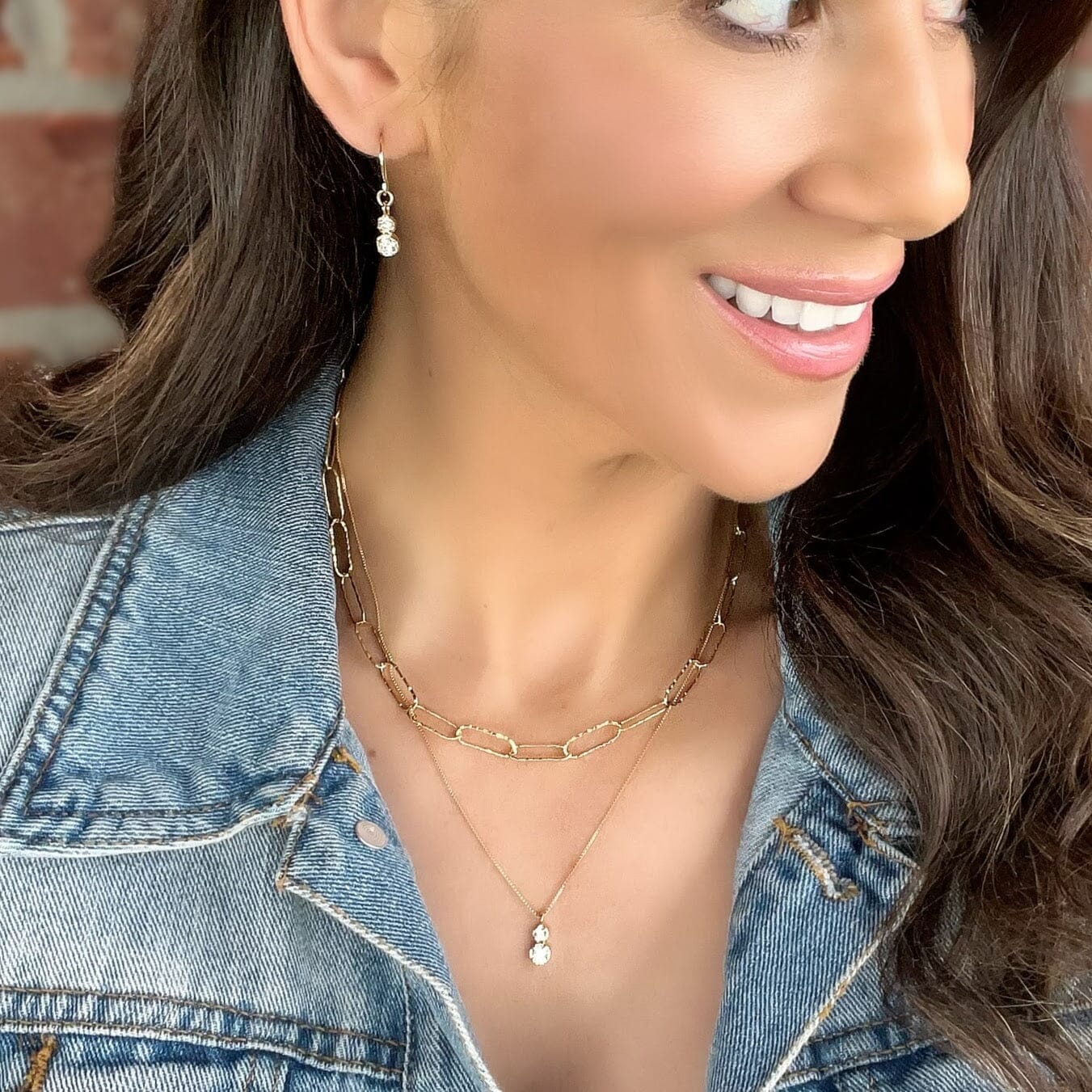 Hammered Paperclip Chain