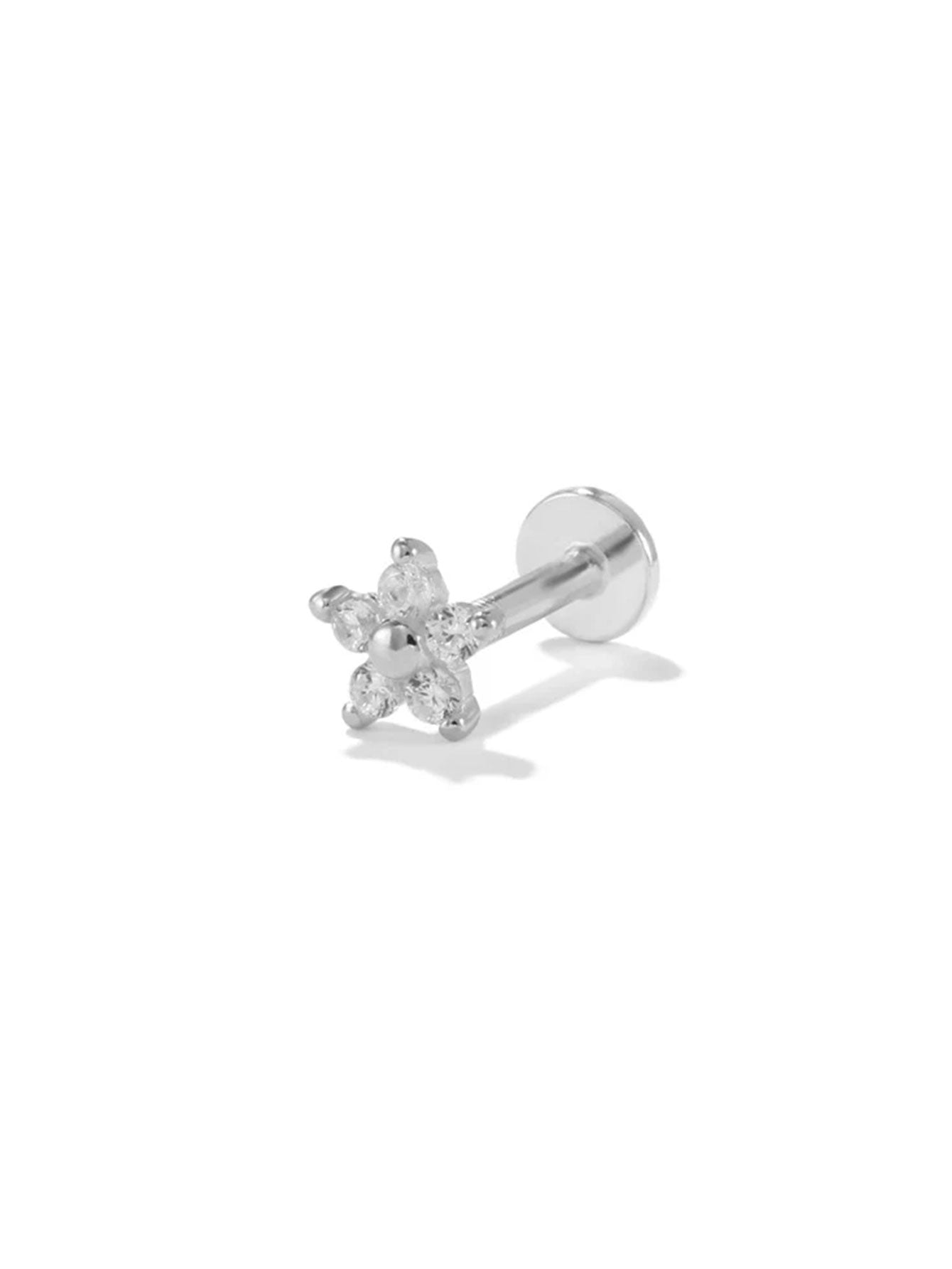 S925 ジルコン フラワースタッドセット