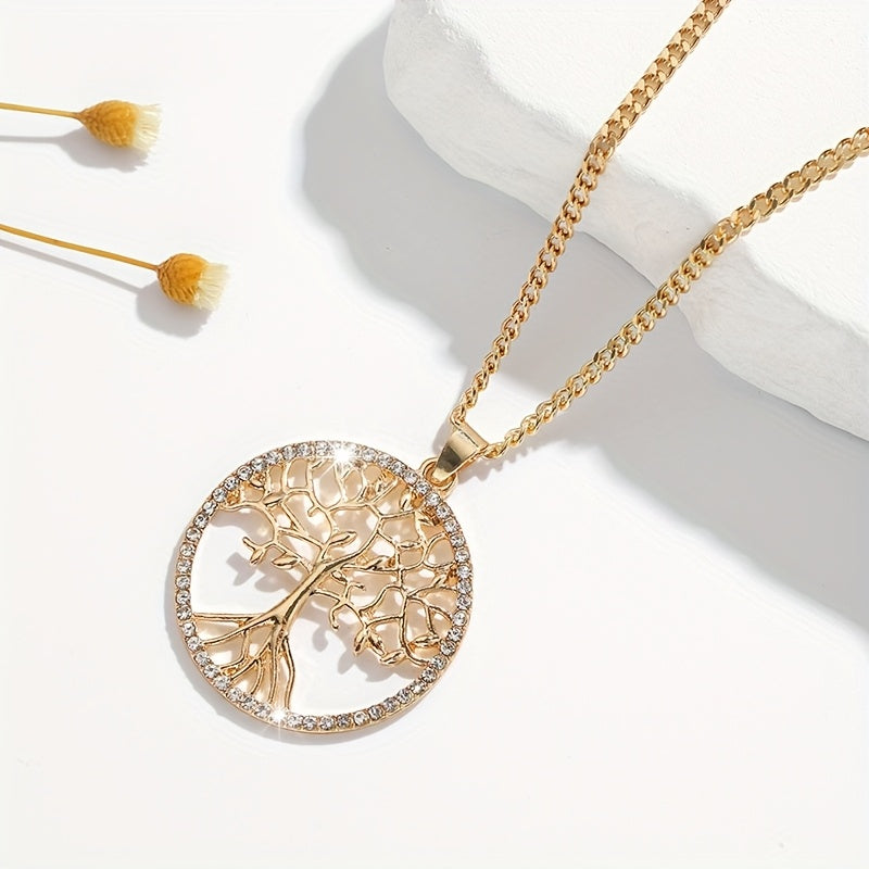サークル型ツリー・オブ・ライフ ペンダントネックレス