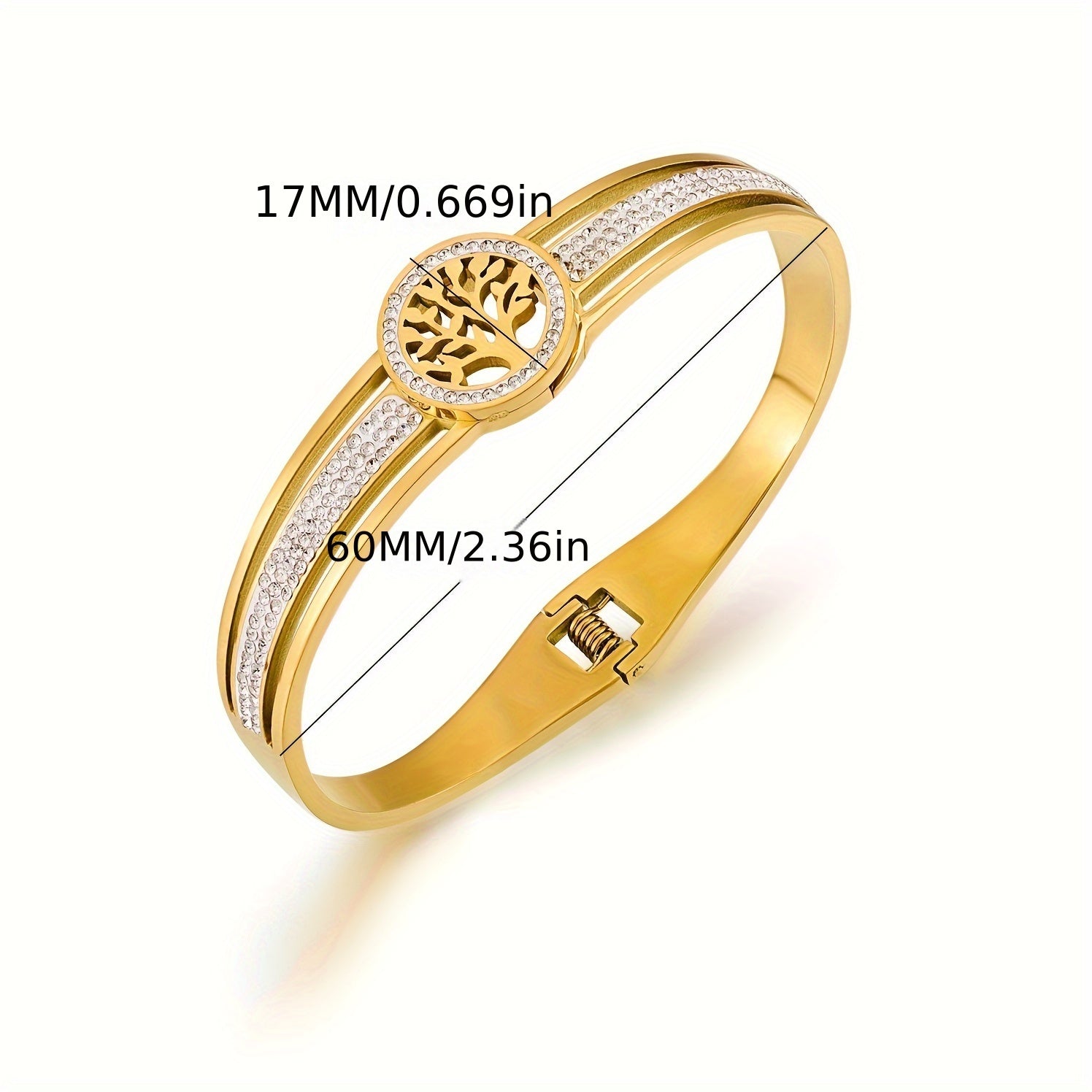 ラインストーン ツリー バングル