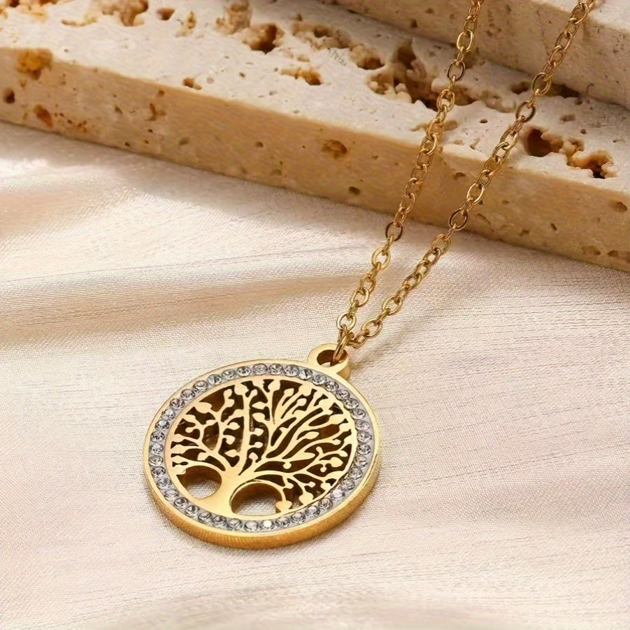 ミニマリスト ツリーペンダントネックレス