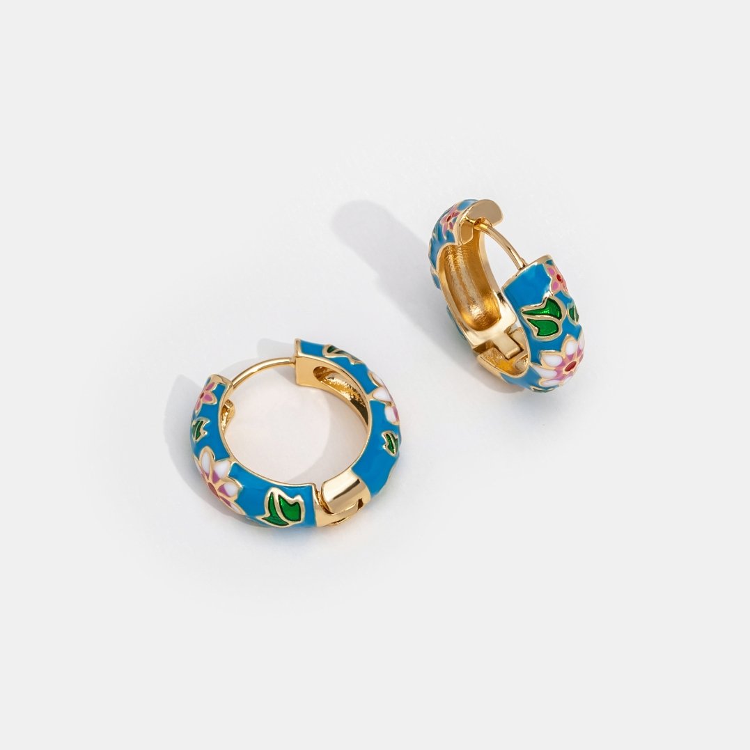 ゴールデンフープブルームピアス