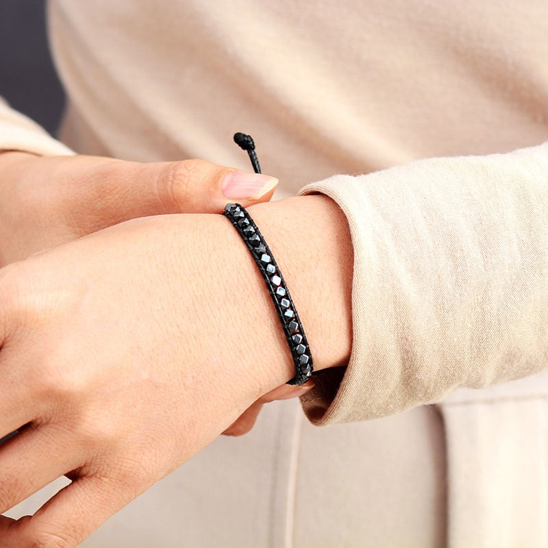 ヴィンテージヘマタイトビーズブレスレット