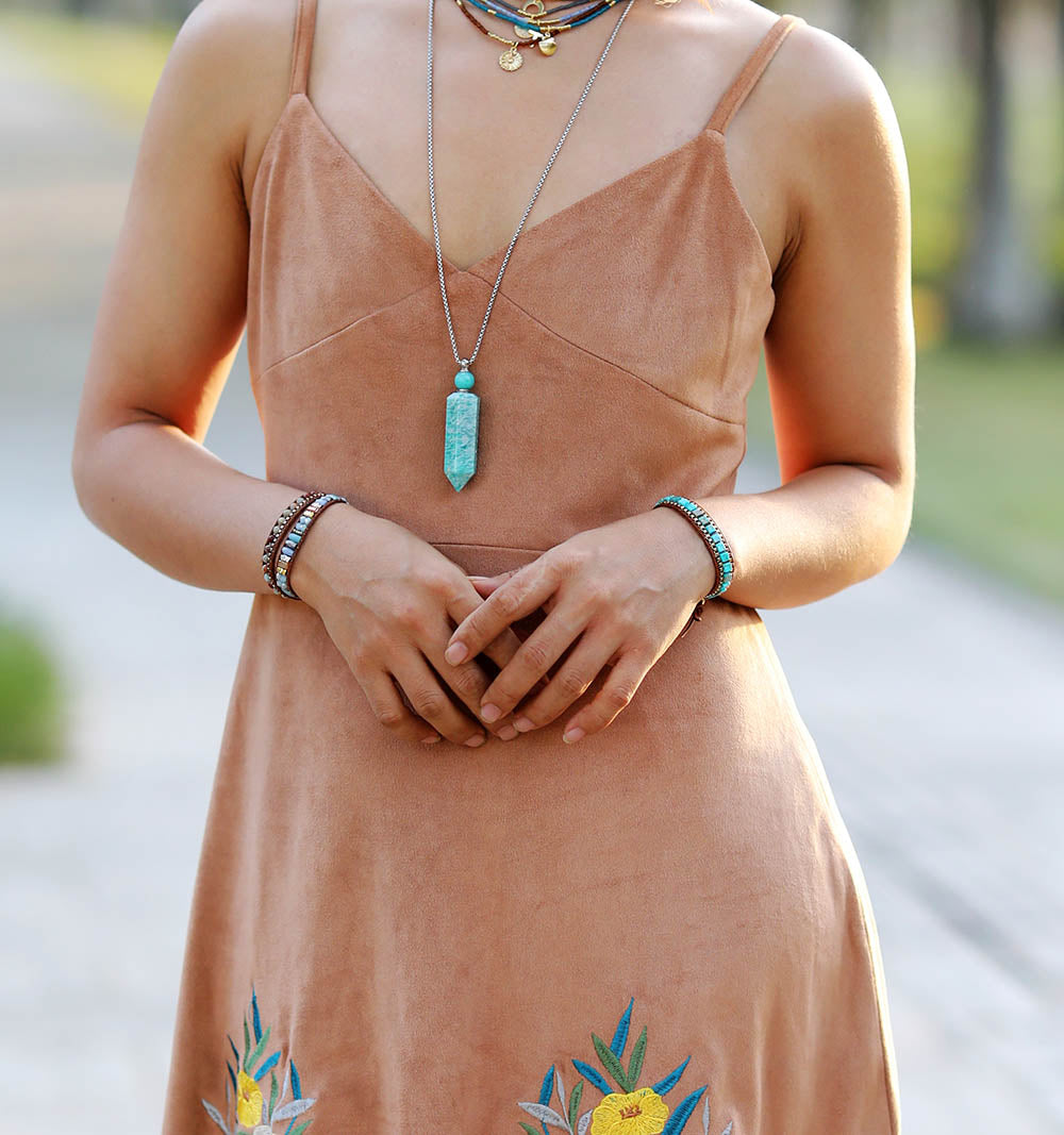 Sofia | Turquoise Woven Chain Bracelet