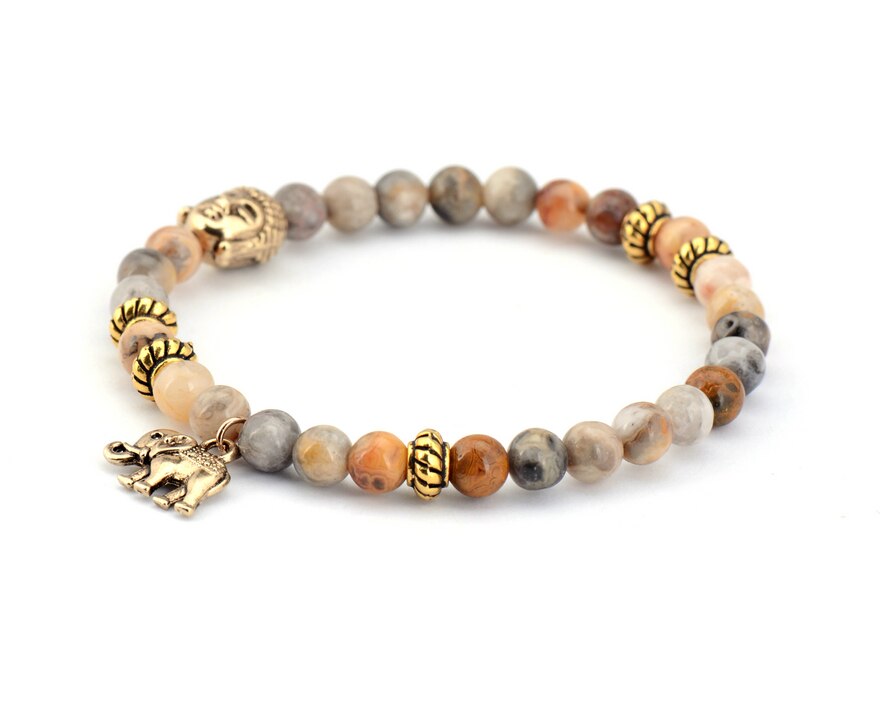 Zara | Elephant & Buddha Charm Bracelet