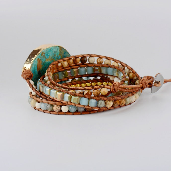 ナチュラルジャスパーストーンブレスレット